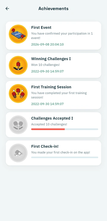 HelloTableTennis: mobile screen 6