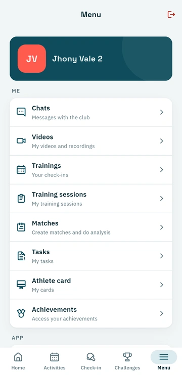 HelloTableTennis: mobile screen 4