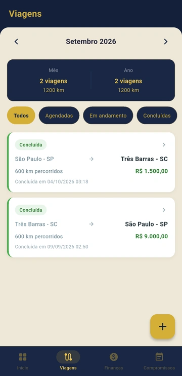 Parceiro de Estrada: mobile screen 2