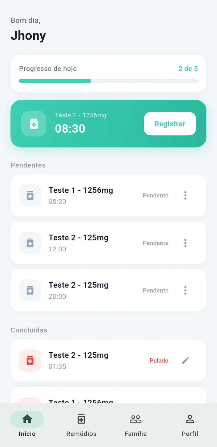 Tá na Hora: tela mobile 1